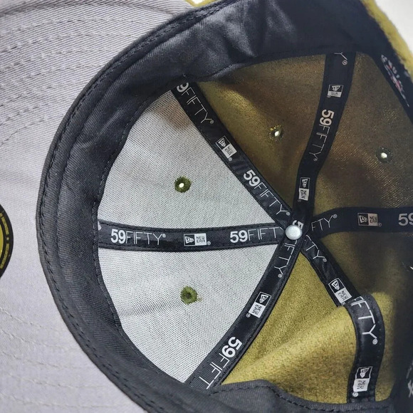 New Era New York Yankees 59Fifty Olive Green Fitted Baseball Cap Hat 7 1/4 New - Picture 9 of 11